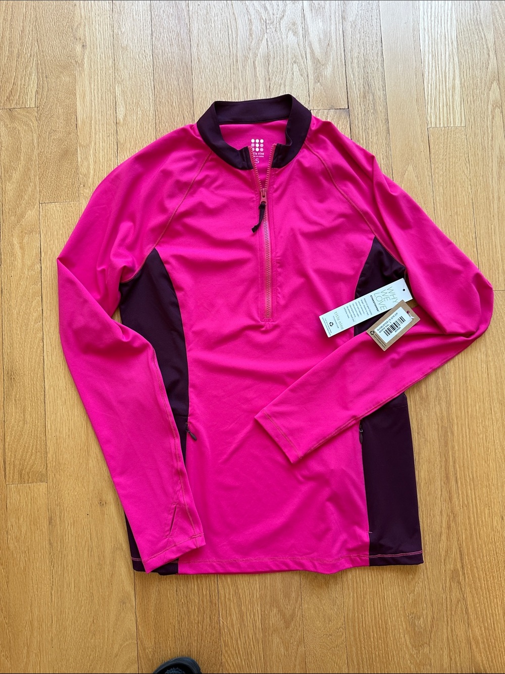 Title Nine Sunbuster Long Sleeve Quarter Zip Swim Coverup Biking